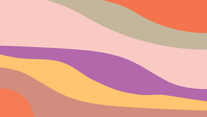 Abstract colorful wave vector illustration with orange and red summer texture pattern design