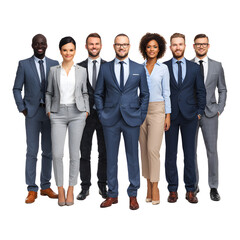 Fototapeta premium Diverse group of business professionals in suits standing together