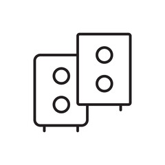 Two rectangular speakers with two circular speakers in each
