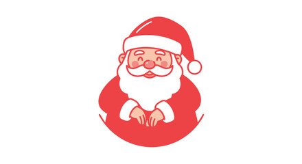 Cheerful Santa Claus illustration spreading holiday joy and festive cheer, perfect for greeting cards, winter promotions, and seasonal designs this Christmas