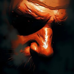 A high-resolution stock photo featuring contrasting chiaroscuro lighting on a music-themed template framework, characterized by strong shadows and a professional, commercial aesthetic ,Generative AI