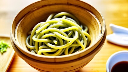 Close up of Brown Bowl Noodles