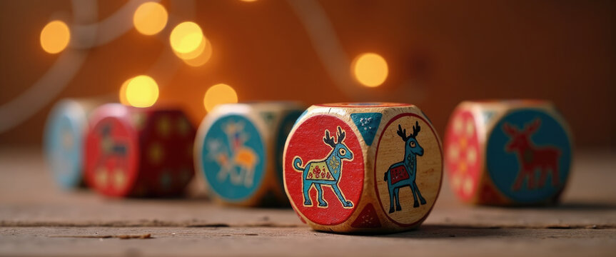 Bhutanese painted wooden dice inspire New Year games, celebrating fortune, family bonding, and joyful cultural traditions.