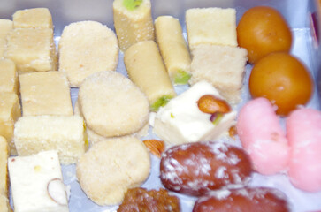 Mix Sweets variety of Pakistani Mithai 