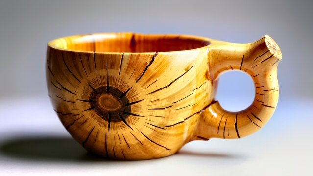 Close up of objects in brown cups