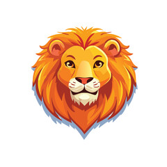 Lion head isolated on a white vector illustration