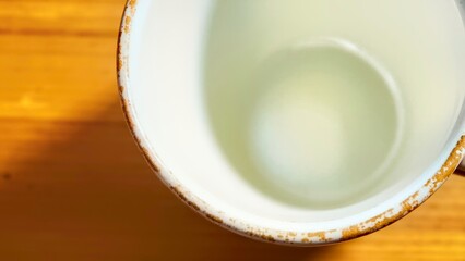 Close up of White Cup Artifacts