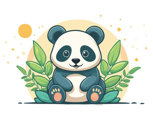 Cute Panda mascot 
