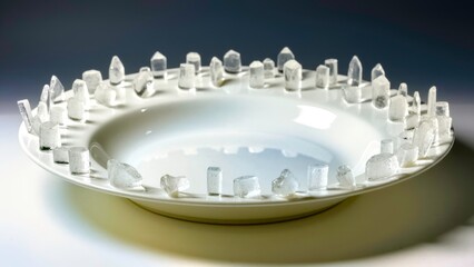 Close up of White Plate Artifacts