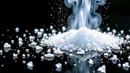 Close up of White Salt Food