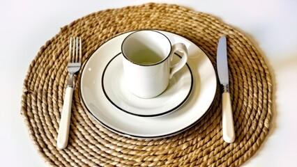 Close up of tableware utensils