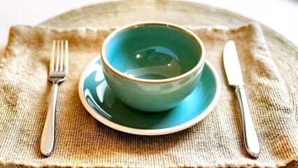 Close up of tableware utensils