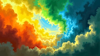 Artistic Close up of Colorful Clouds