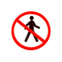 A Red Prohibition Circle Symbol Overlays A Dark Human Silhouette Against A Transparent Background