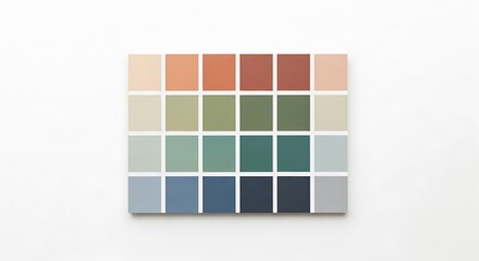 Earthy muted color palette grid on white background for design