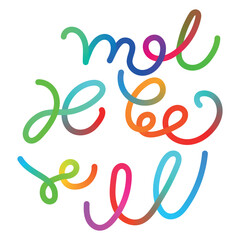 Colorful abstract shapes on a white background