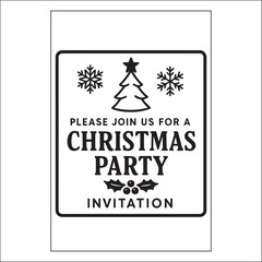 Christmas Invitation Label Design