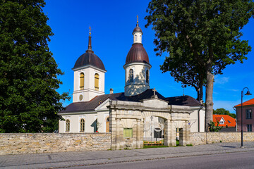 Naklejka premium St. Nicholas Church of Kuressaare on Saaremaa Island, an Estonian island in the Baltic Sea