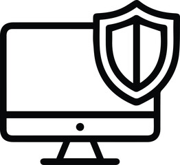Data Protection Line art Icon.  Security, Privacy, Password, and Network Protection Symbols for Web and App Design