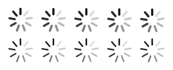 Loading bar symbol - Vector loaded icons. Download progress, Download or Upload symbol.