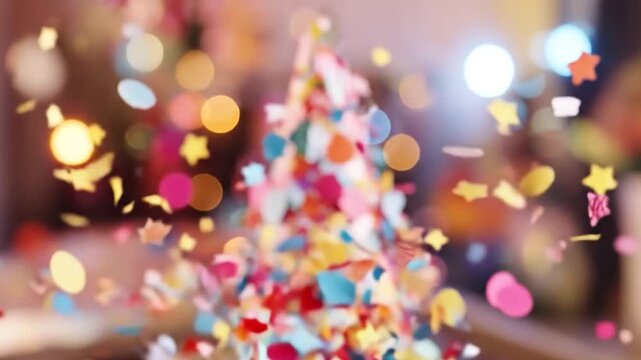 Vibrant confetti burst celebrates joy and excitement with colorful shapes and patterns - Powered by Adobe