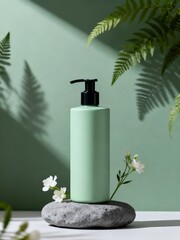 Elegant Product Photography with Soft Green Background