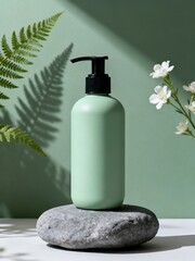 Nature-Inspired Product Scene with Gentle Shadows and Textures