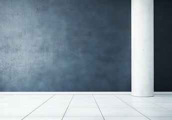 The contemporary structure features abstract architectural designs made from concrete and steel