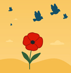 Peace blooms beneath silent skies