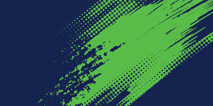 Green sports background design with abstract modern template. Vector illustration of sports players in various activities.