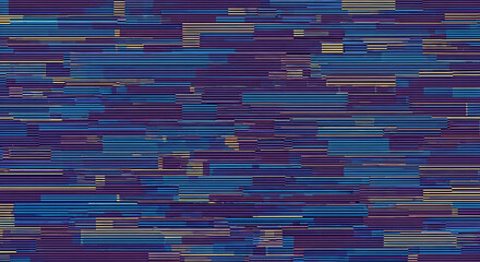 Abstract horizontal lines pattern in blue purple and yellow background