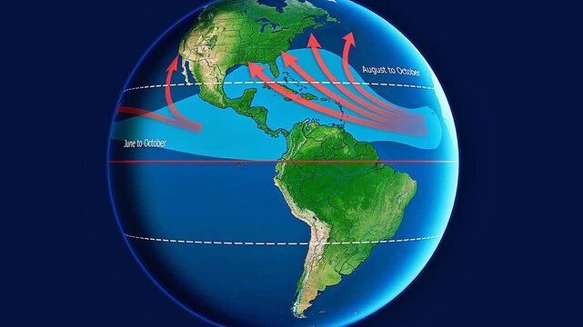 Hurricane path location map