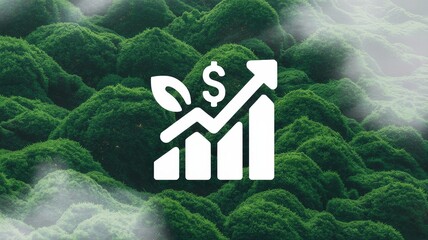 Green financial growth with eco-friendly investment concept