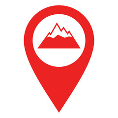 Berg und Kartenmarkierung