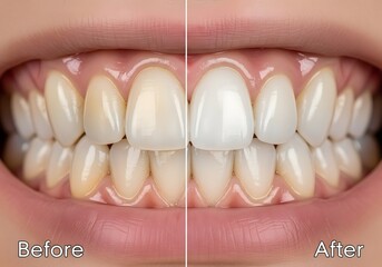 Close-up of the marginal gap between a crown and the natural tooth, showing a perfect seal.