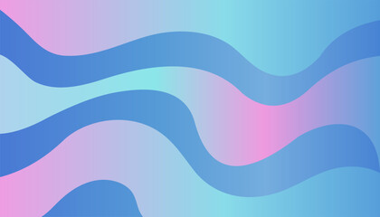 Abstract wavy gradient background in blue and pink tones