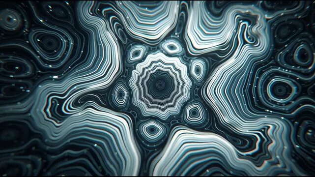Abstract swirling patterns in blue hues represent fluid art