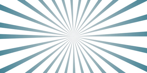 Teal and White Radial Burst Background with Fading Lines and Central Gradient for Design vector illustration