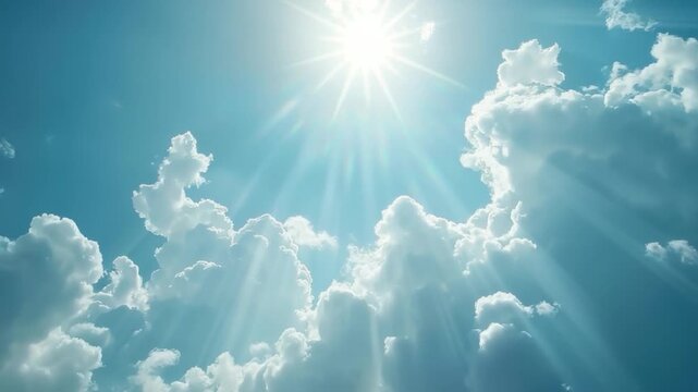 Video A sunny break in a cloudy sky, perfect for a bright and cheerful mood