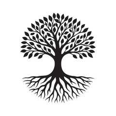 Naklejka premium tree silhouette vector template design