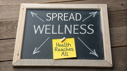 Fototapeta premium Promote Wellness and Health with Chalkboard Message and Arrows