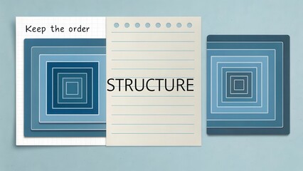 Visual Representation of Structure and Order in Blue Tones