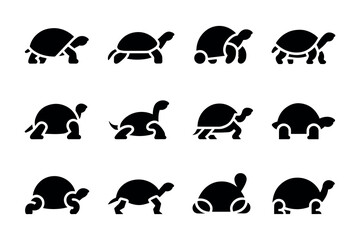 A simple tortoise silhouette design
