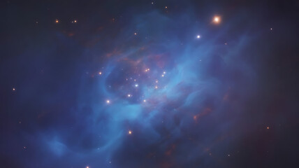 Obraz premium A mesmerizing view of a nebula with stars in the deep space