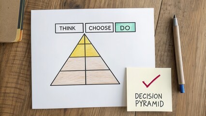 Visual Guide of Decision-Making Process with Think Choose Do Framework