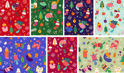 Christmas Seamless patterns 