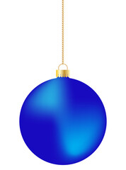 Blue gradient hanging ball design element