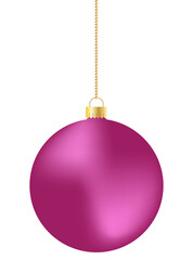 Pink gradient hanging ball design element
