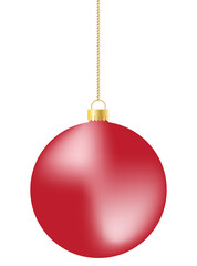 Red gradient hanging ball design element