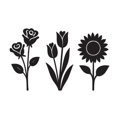 flower floral vector design template